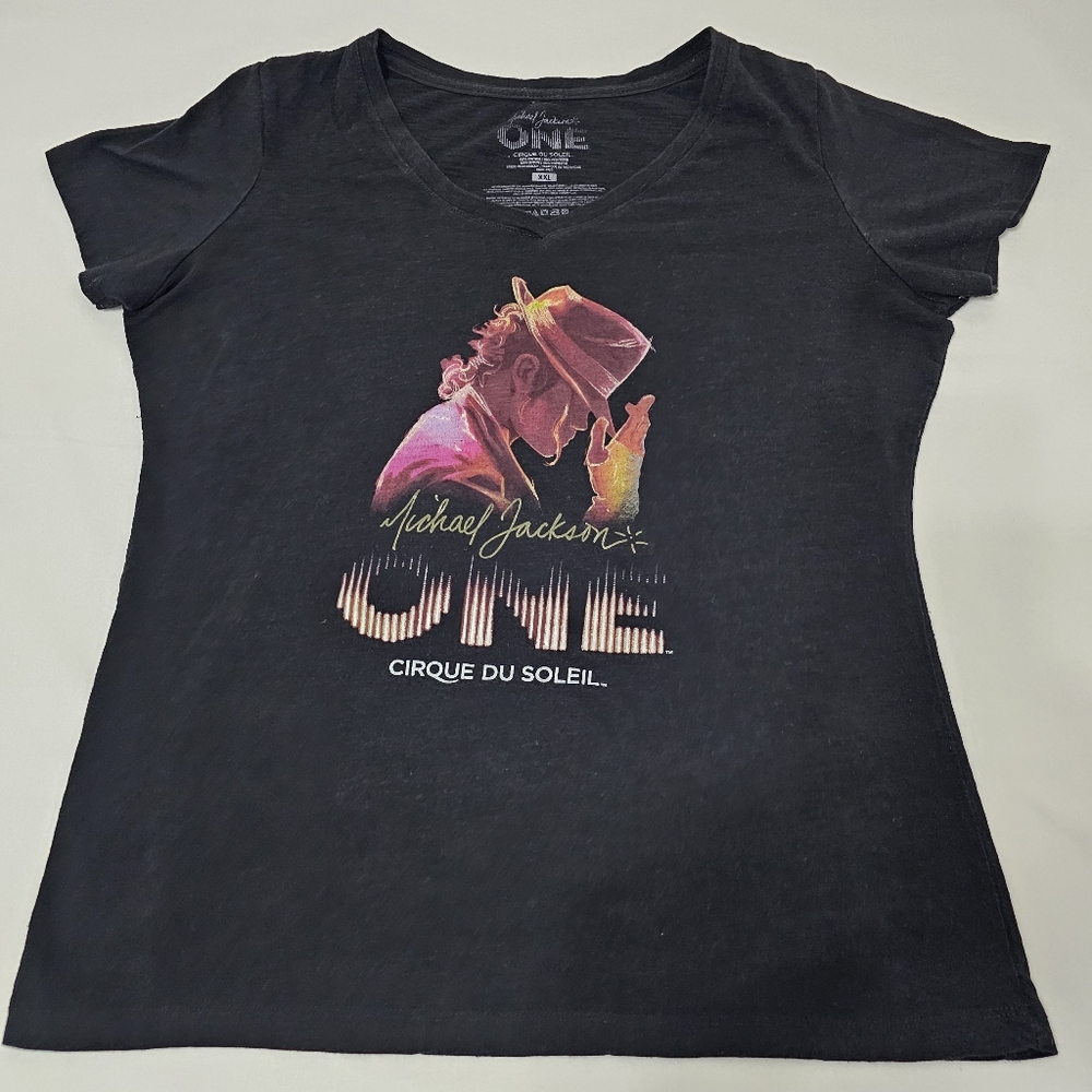 Michael Jackson Cirque du Soleil Graphic T-Shirt Women's XL Cotton Polyester